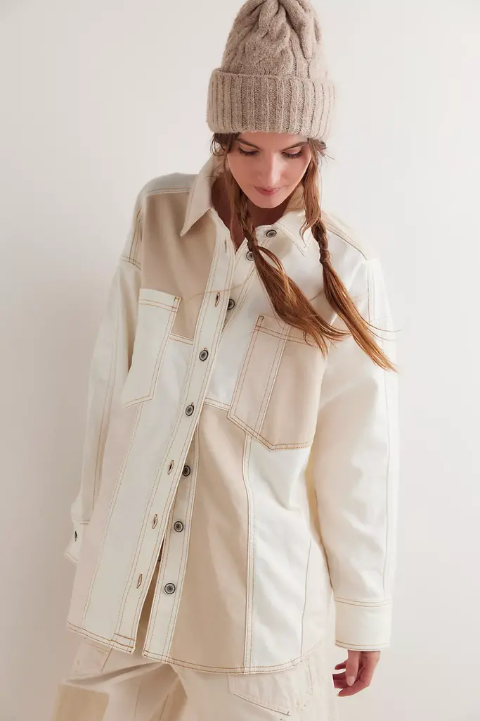 Free People Ivory Mountain Roads Shirt