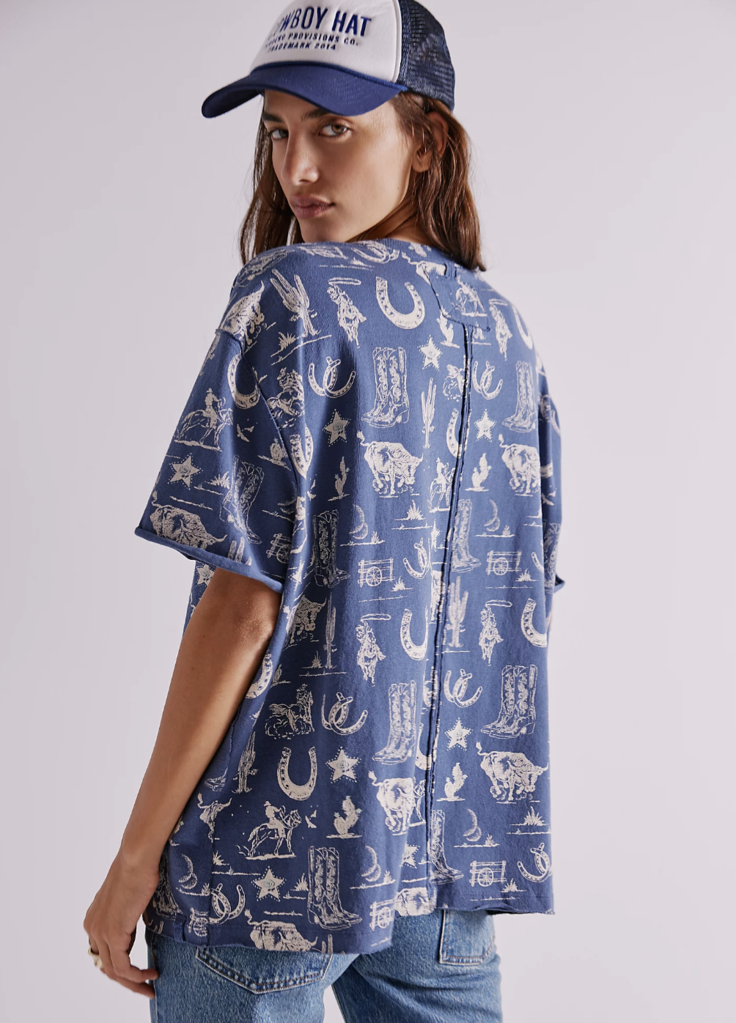 Free People We The Free Painted Floral Tee