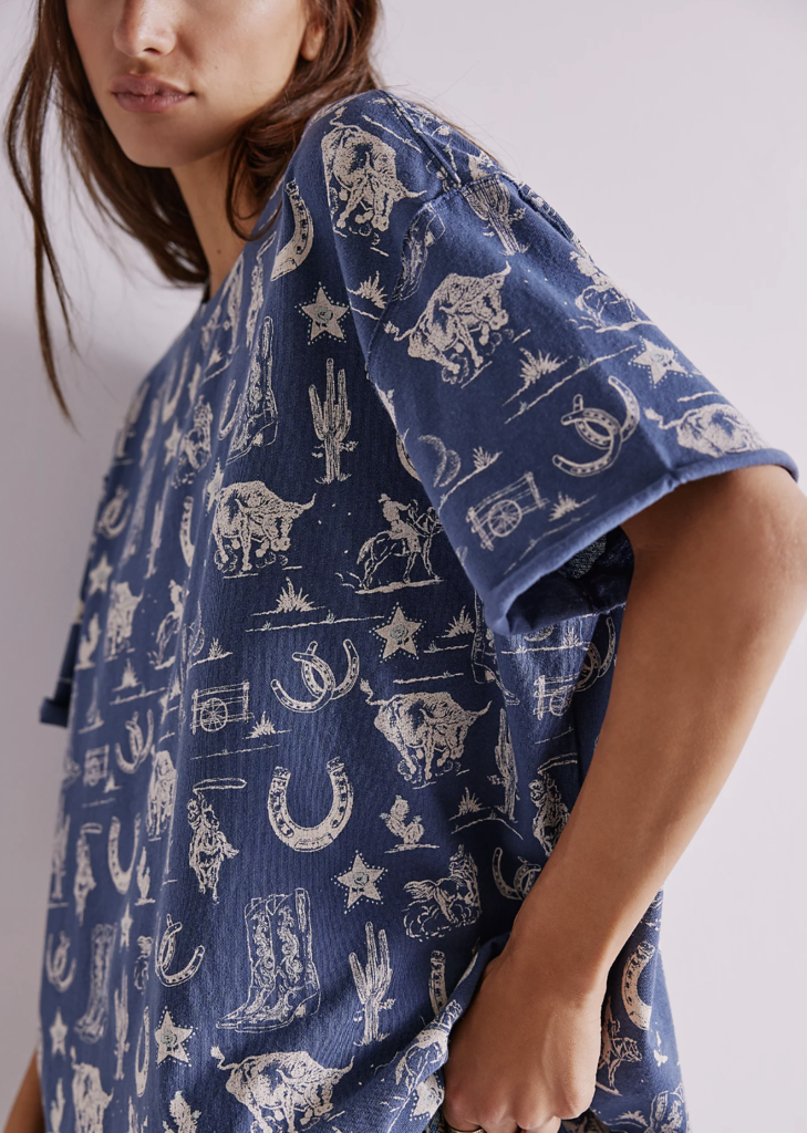 Free People We The Free Painted Floral Tee