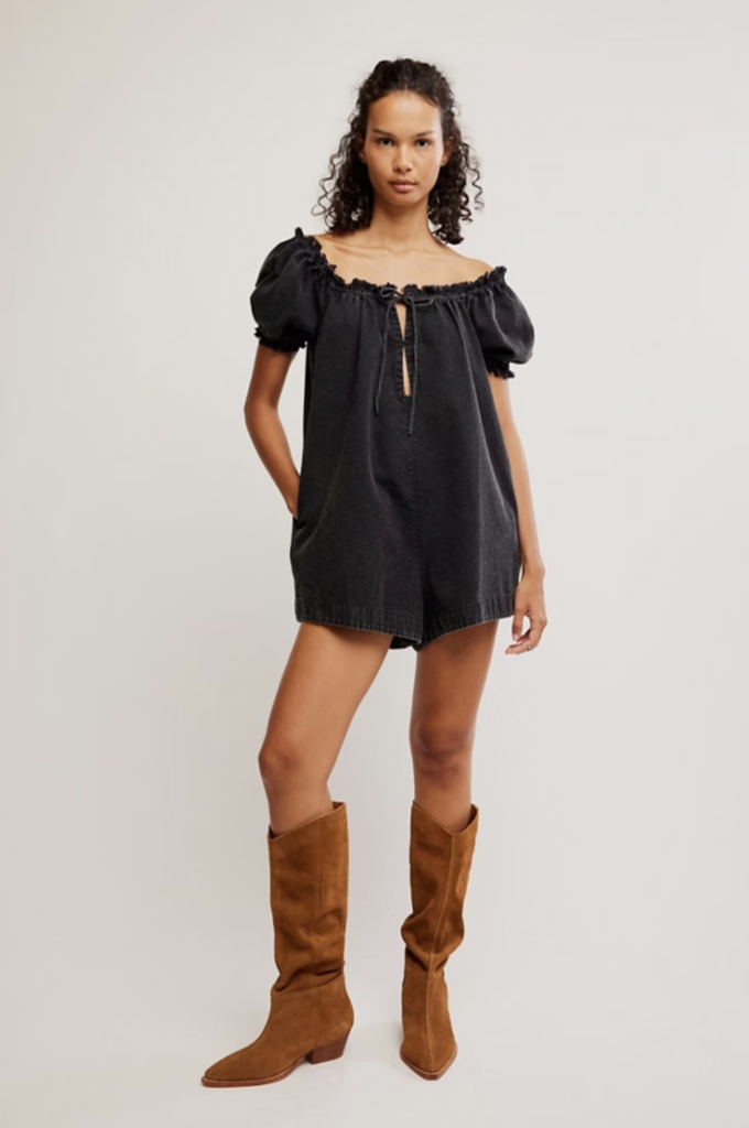 Free People We The Free Daisy Denim Babydoll Romper