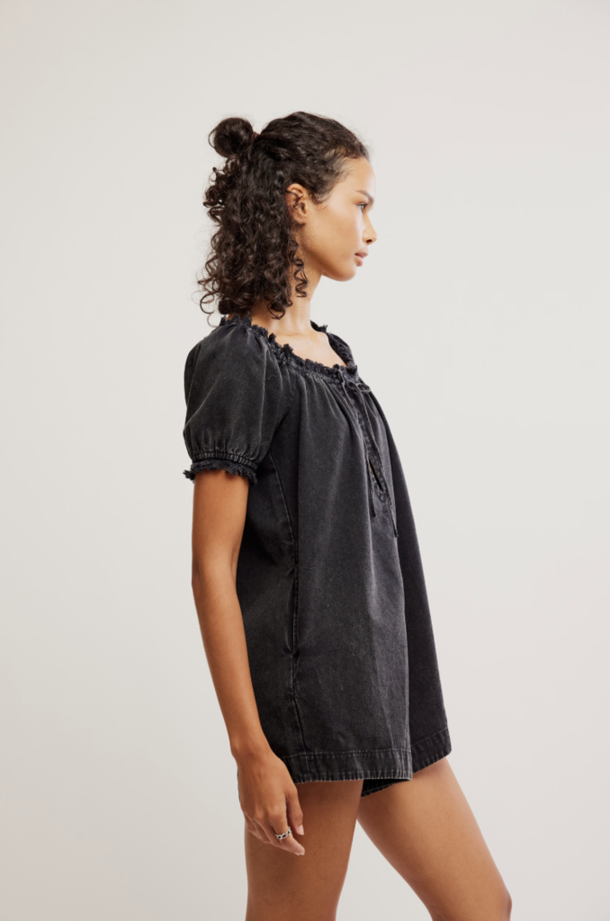 Free People We The Free Daisy Denim Babydoll Romper