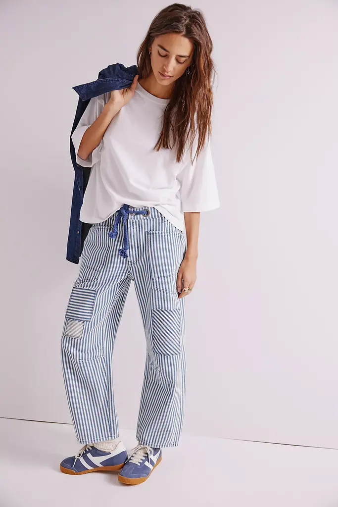 Free People Moxie Railroad Low-Slung Jeans