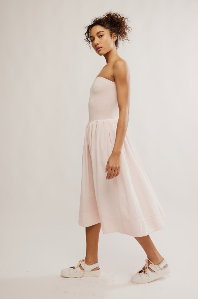 Free People Onda Drop-Waist Tube Midi