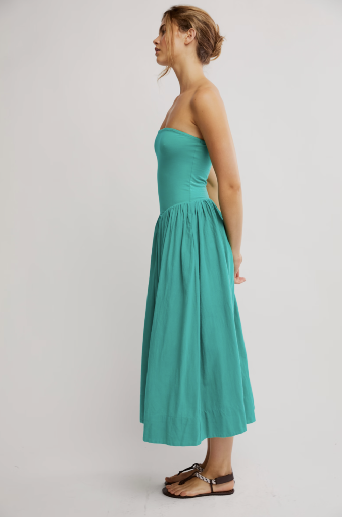 Free People Onda Drop-Waist Tube Midi