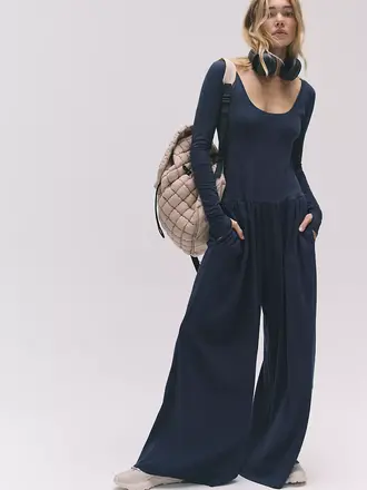 Free People Hot Shot Wide Leg Onesie Free People Hot Shot Wide Leg Onesie