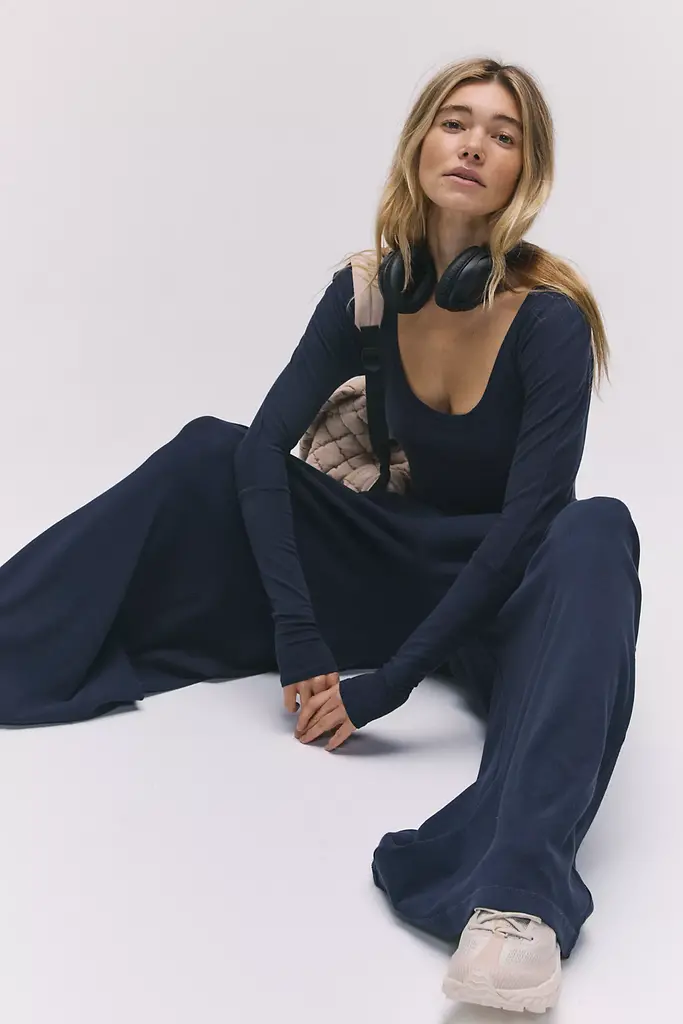 Free People Hot Shot Wide Leg Onesie