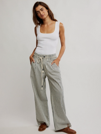 Free People Dakota Cinched Railroad Pull-On Jeans Free People Dakota Cinched Railroad Pull-On Jeans