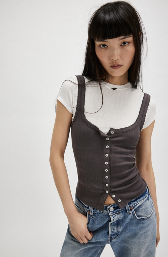 Free People End Game Pointelle Tank