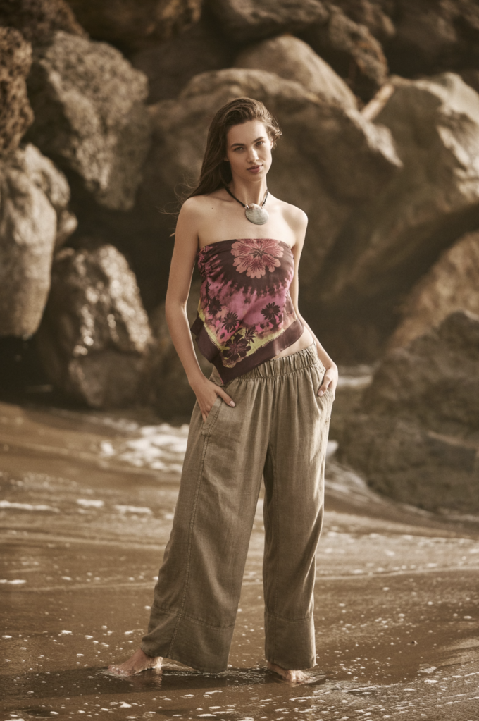 Free People Day's End Linen Pull-On Pants
