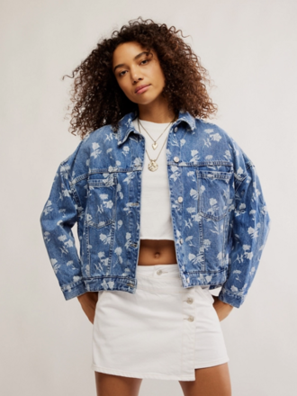 Free People Opal Swing Denim Jacket