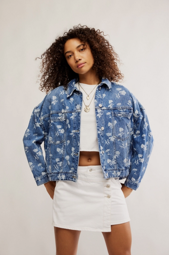 Free People Opal Swing Denim Jacket