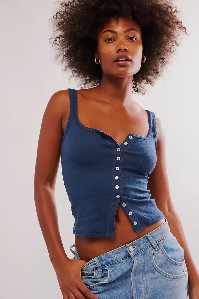 Free People End Game Pointelle Tank