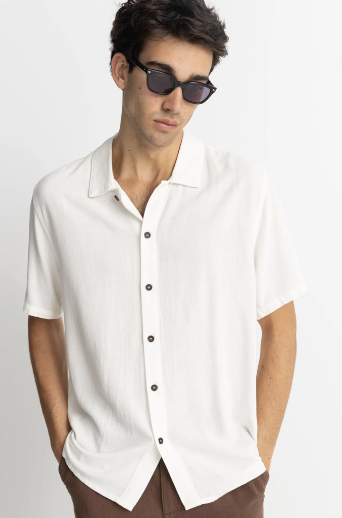 Rhythm Textured Linen Short Sleeve Shirt