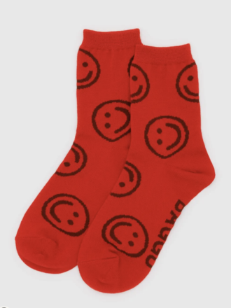 Baggu Crew Sock - Red Happy Baggu Crew Sock - Red Happy