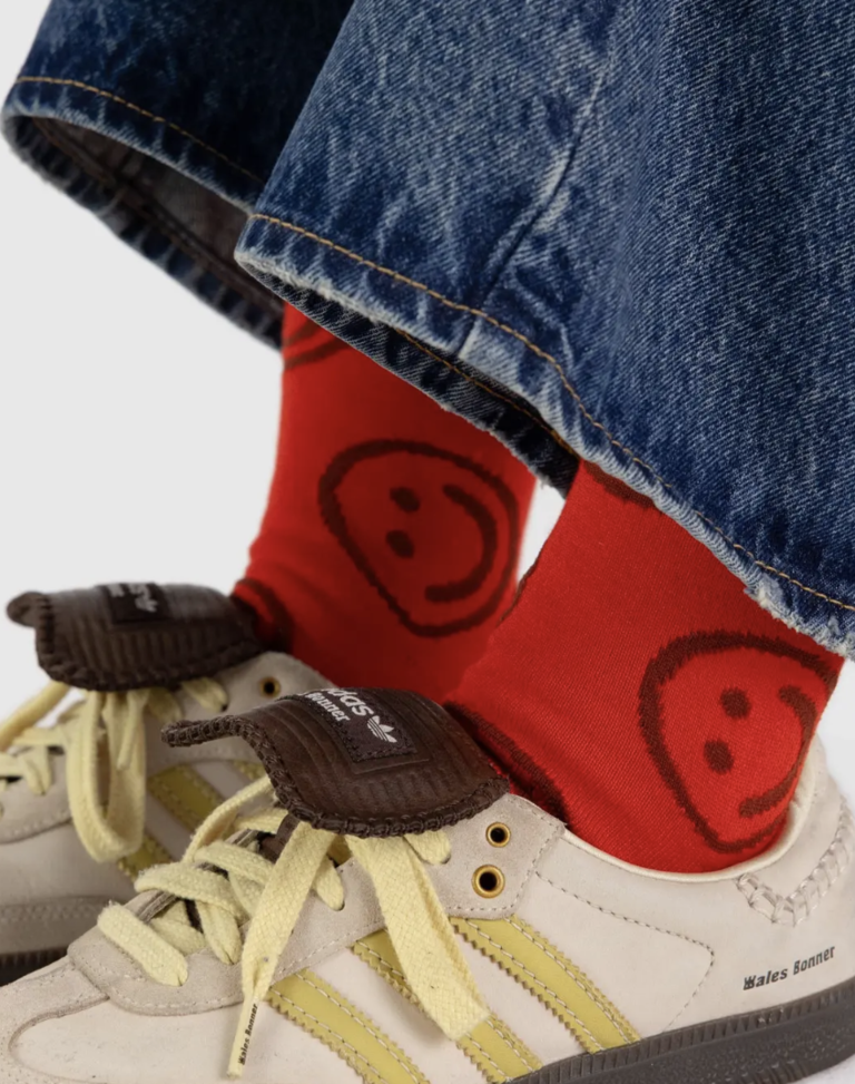 Baggu Crew Sock - Red Happy
