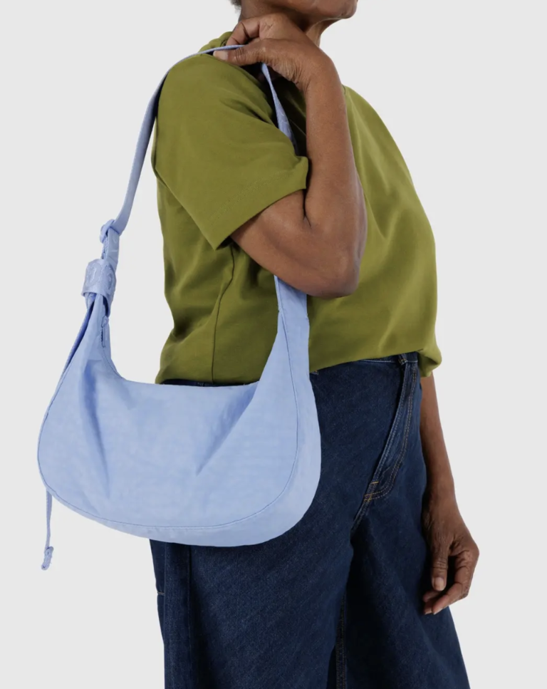 Baggu Medium Nylon Crescent Bag - French Blue