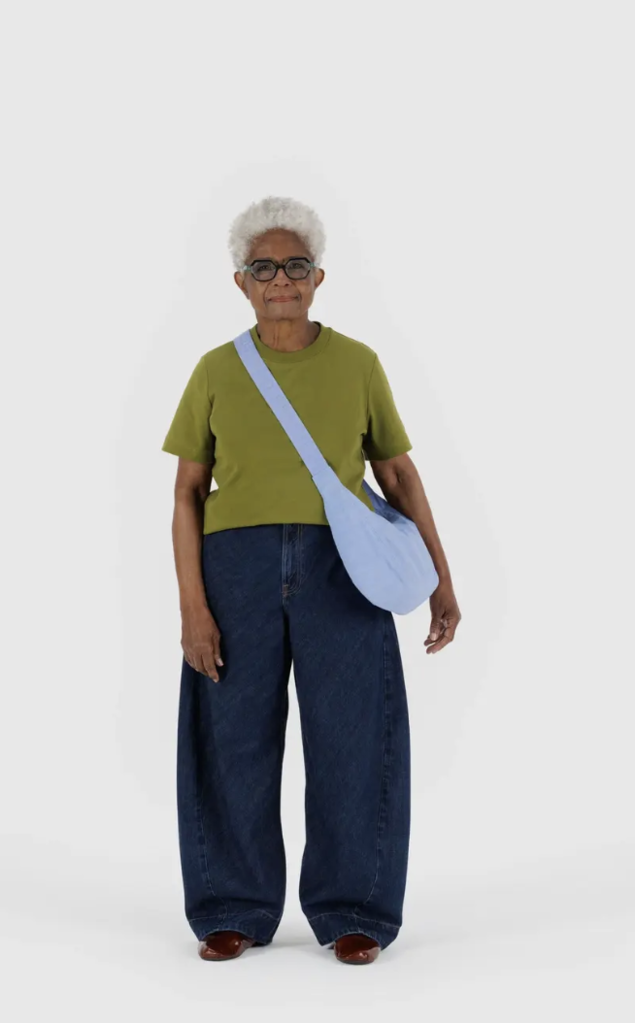 Baggu Medium Nylon Crescent Bag - French Blue