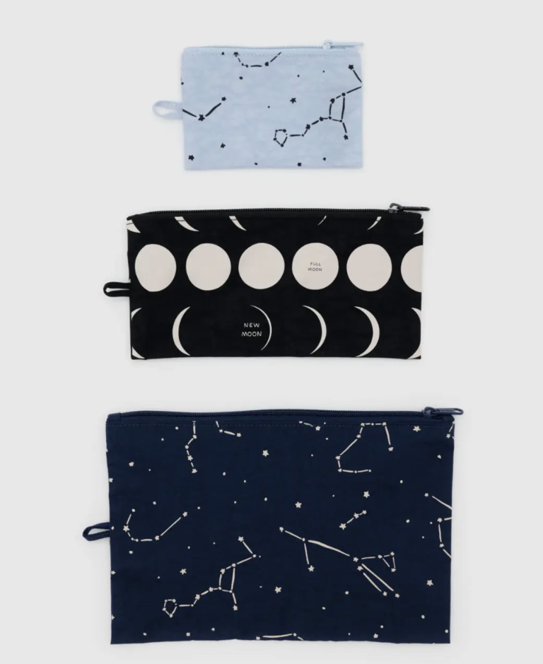Baggu Flat Pouch Set - Night Sky