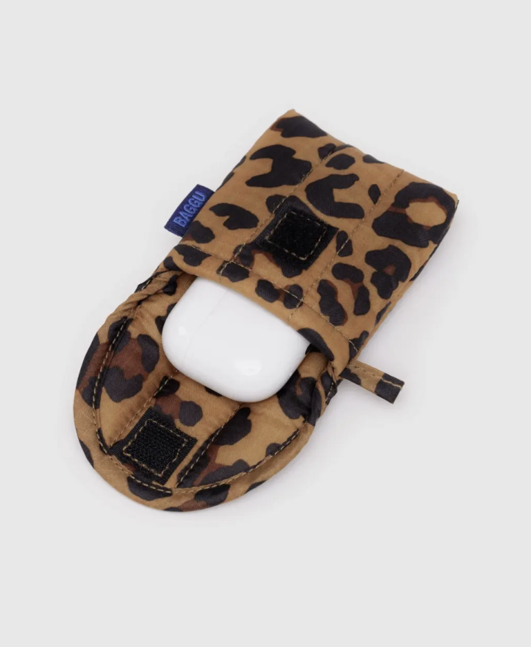 Baggu Puffy Earbuds Case - Leopard