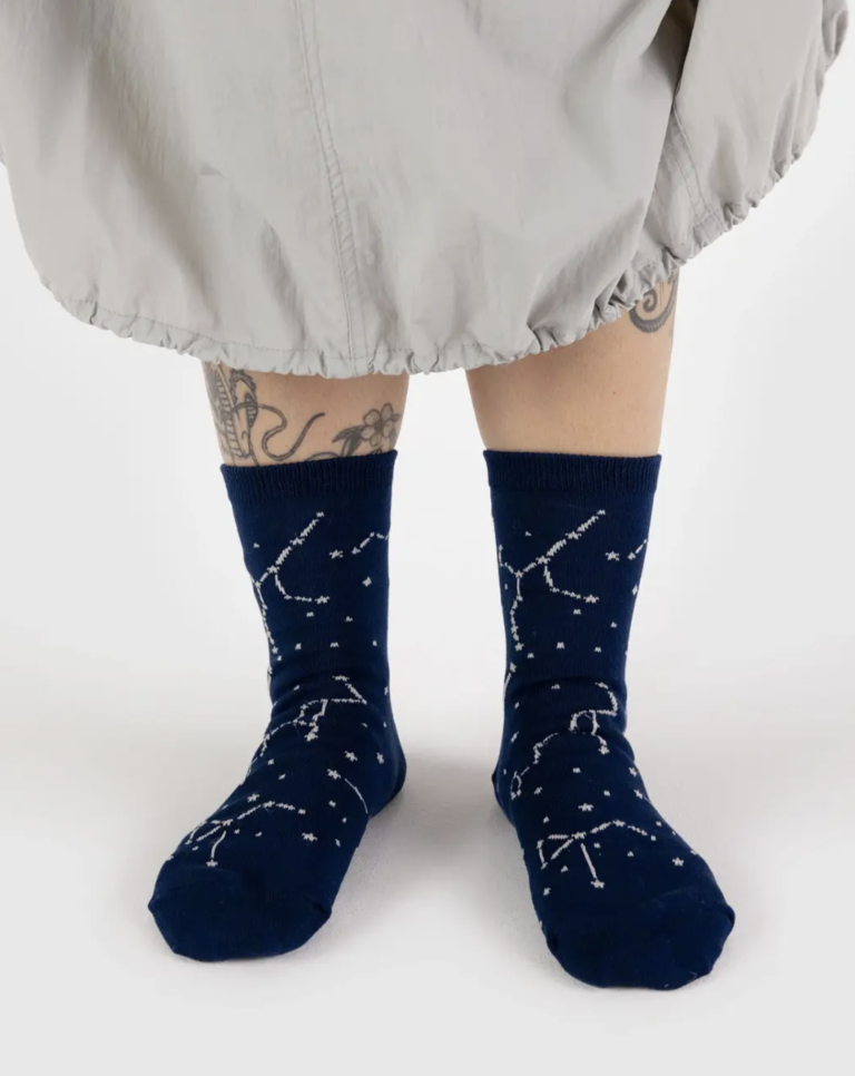 Baggu Crew Sock - Constellation Midnight