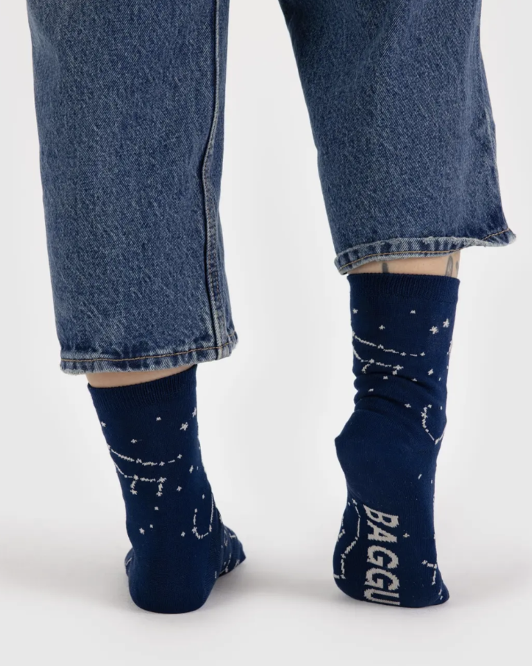 Baggu Crew Sock - Constellation Midnight
