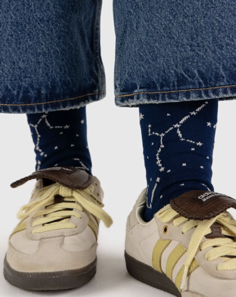 Baggu Crew Sock - Constellation Midnight