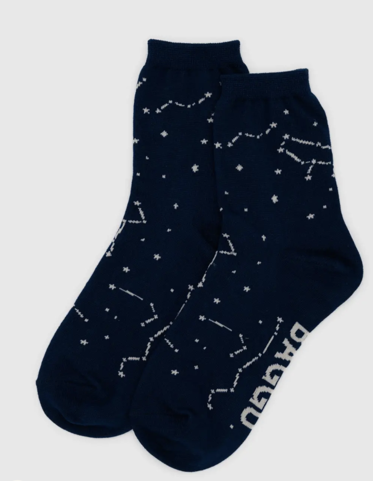 Baggu Crew Sock - Constellation Midnight