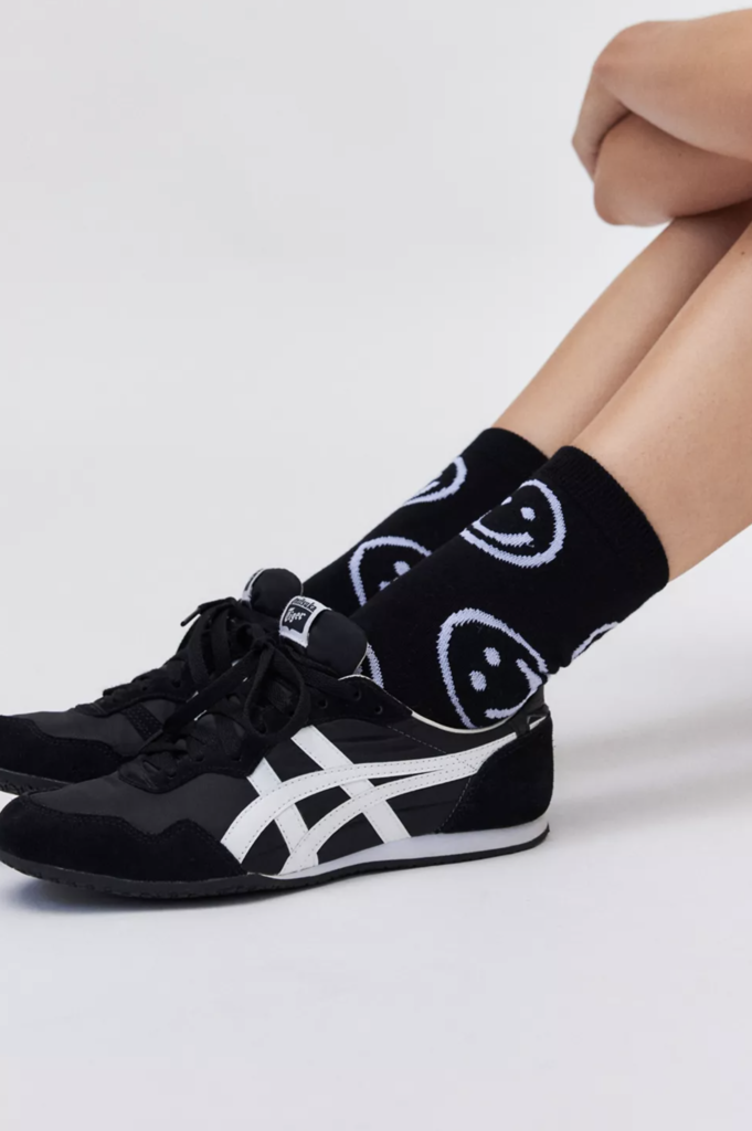 Baggu Crew Sock - Black Happy