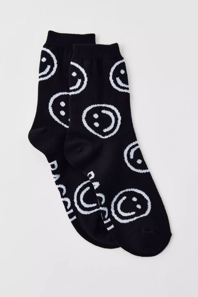 Baggu Crew Sock - Black Happy