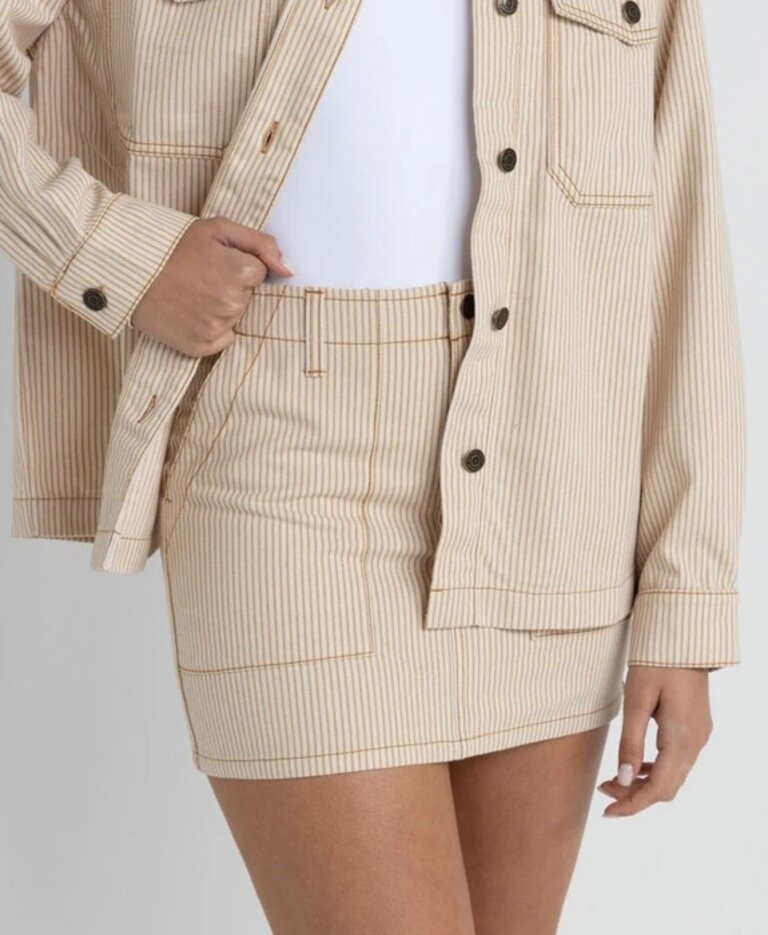 Rhythm Willa Stripe Mini Skirt