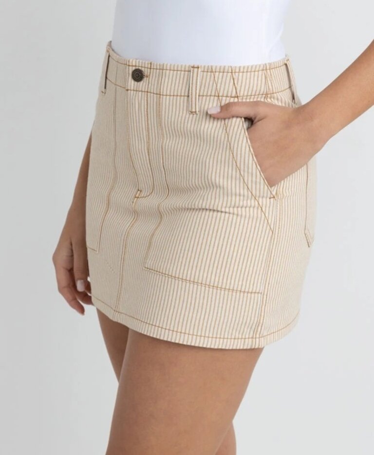 Rhythm Willa Stripe Mini Skirt