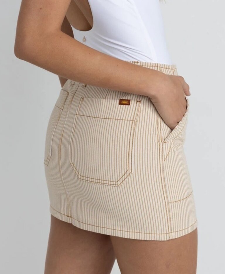 Rhythm Willa Stripe Mini Skirt
