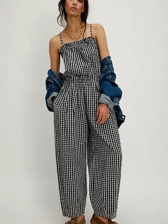 Free People Retro Heatwave Gingham One Piece