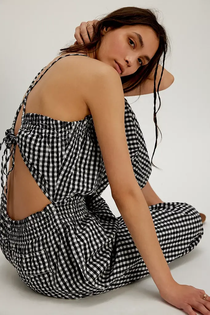 Free People Retro Heatwave Gingham One Piece