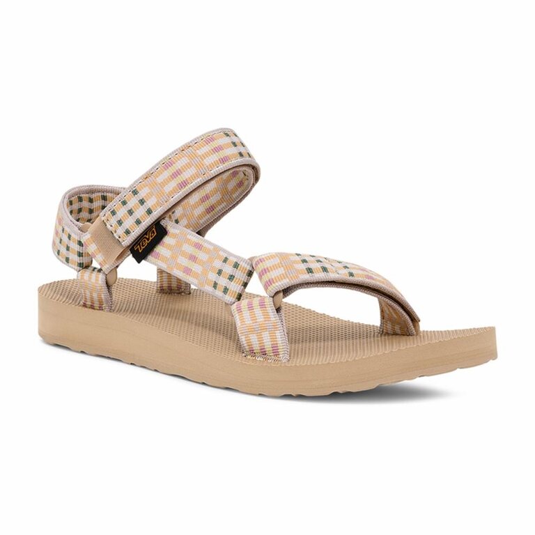 Teva Original Universal - Modern Check Taupe