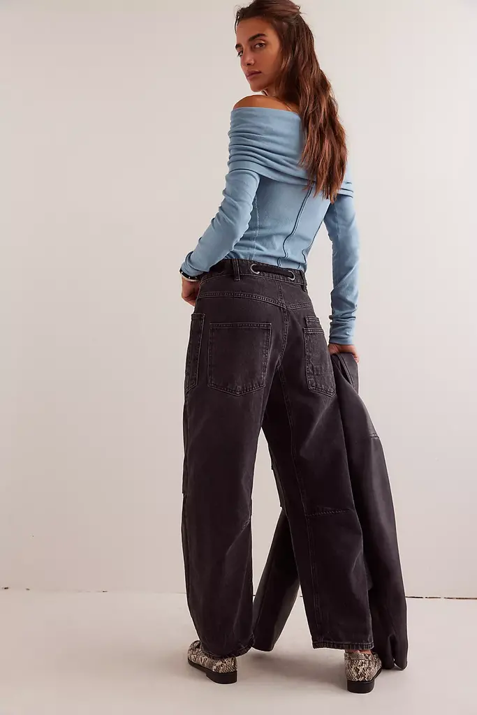 Free People Moxie Low Slung Pull-On Barrel