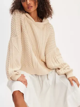 Free People Explorer Cable Hoodie