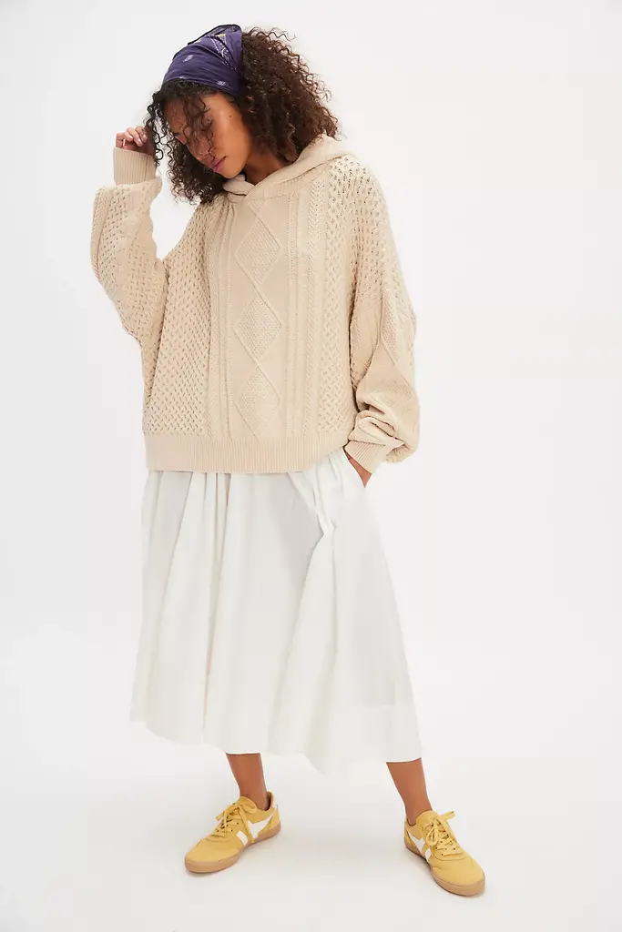 Free People Explorer Cable Hoodie