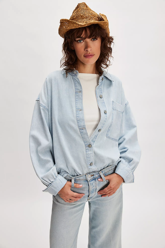 Free People Ashley Denim Shirt