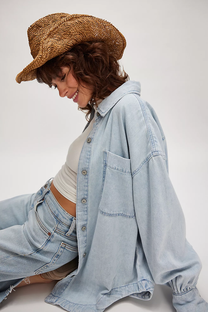 Free People Ashley Denim Shirt
