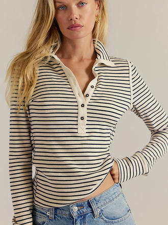 Free People Lake Henley Stripe