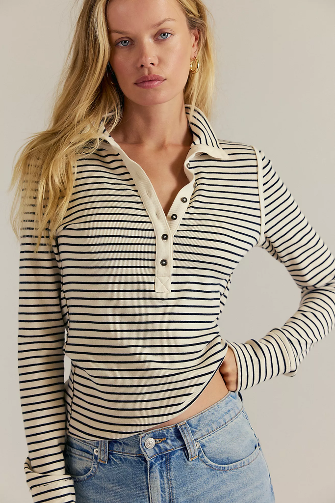 Free People Lake Henley Stripe