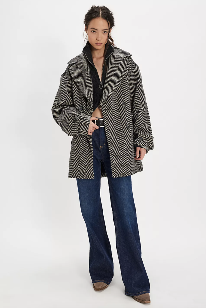 Free People Ari Wool Peacoat