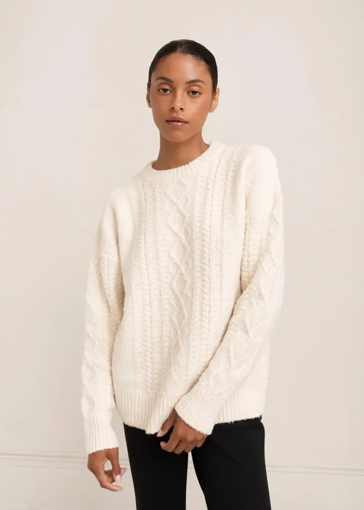 Paper Label Rayna Cable Sweater