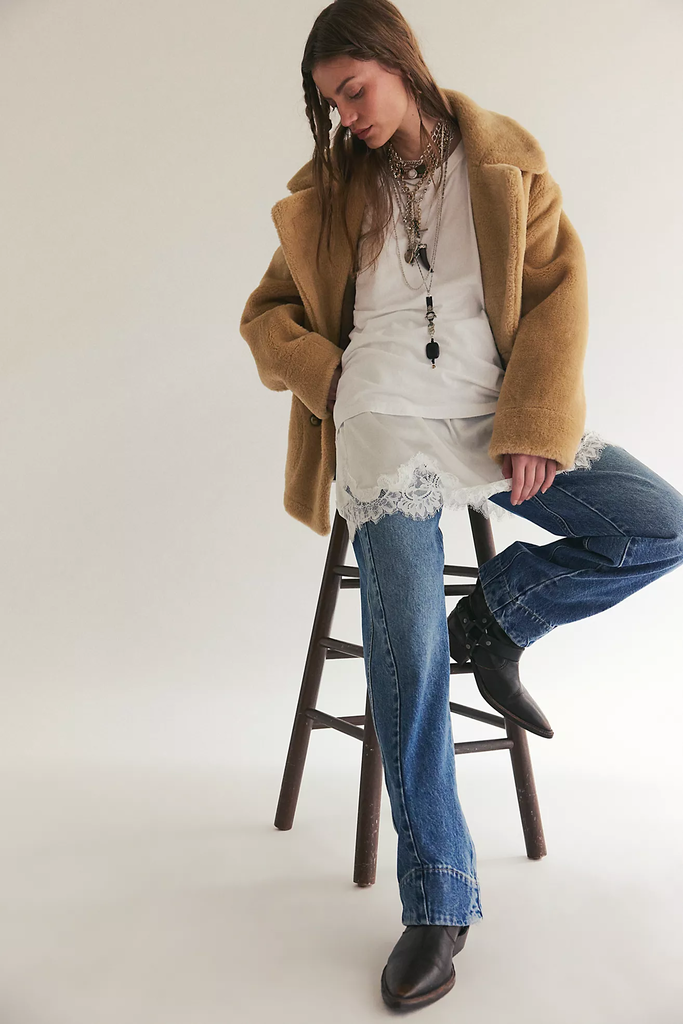 Free People Stick Around Slim Curve Jeans