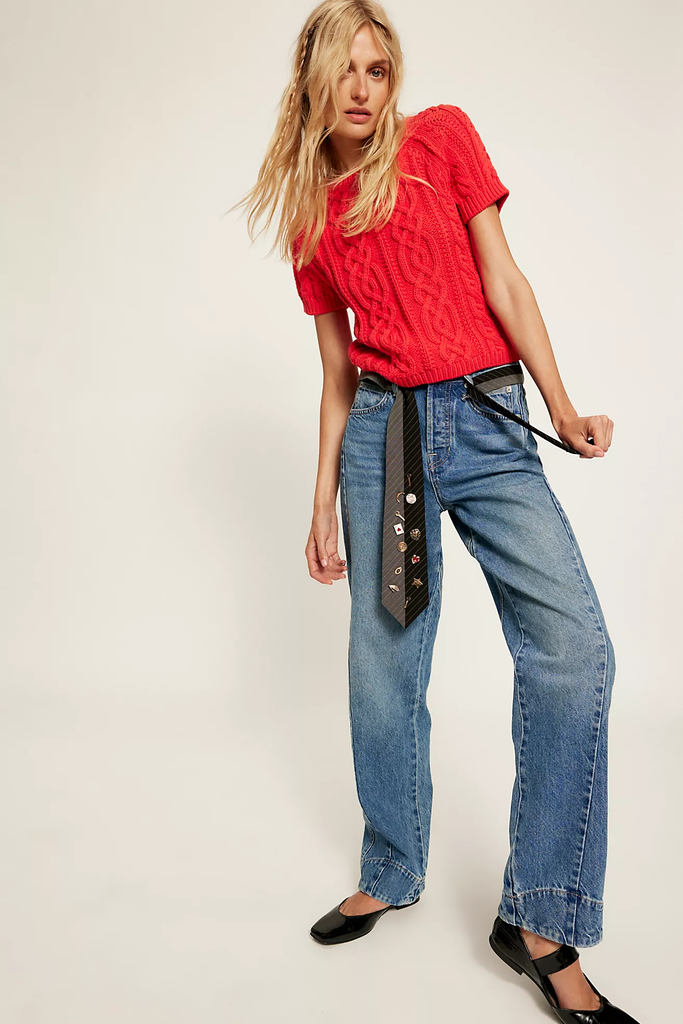 Free People Stick Around Slim Curve Jeans