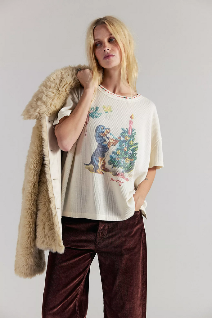 Free People Merry Meowy Tee