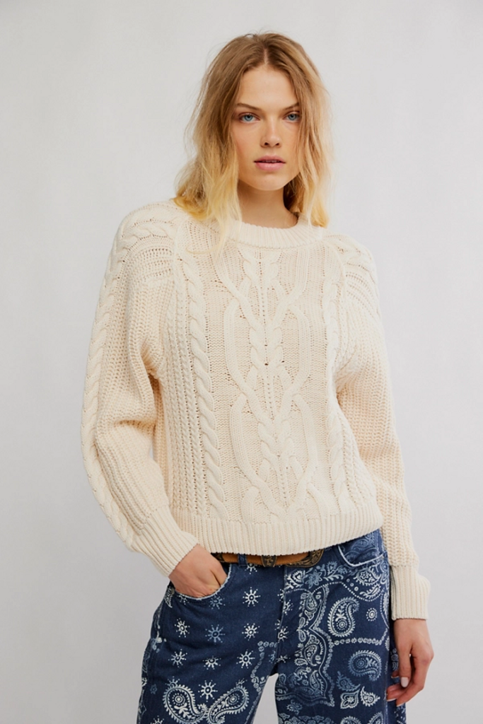 Free People Frankie Cable Sweater