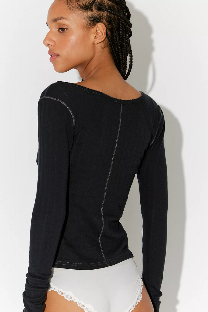 Free People End Game Pointelle Long Sleeve