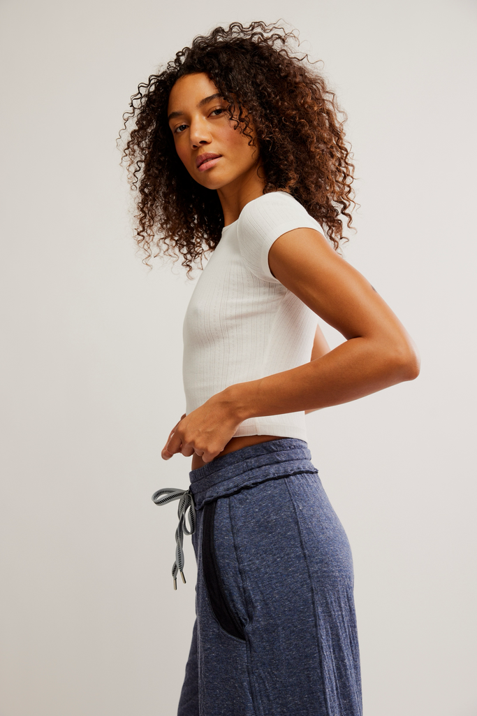 Free People Wait A Minute Baby Tee